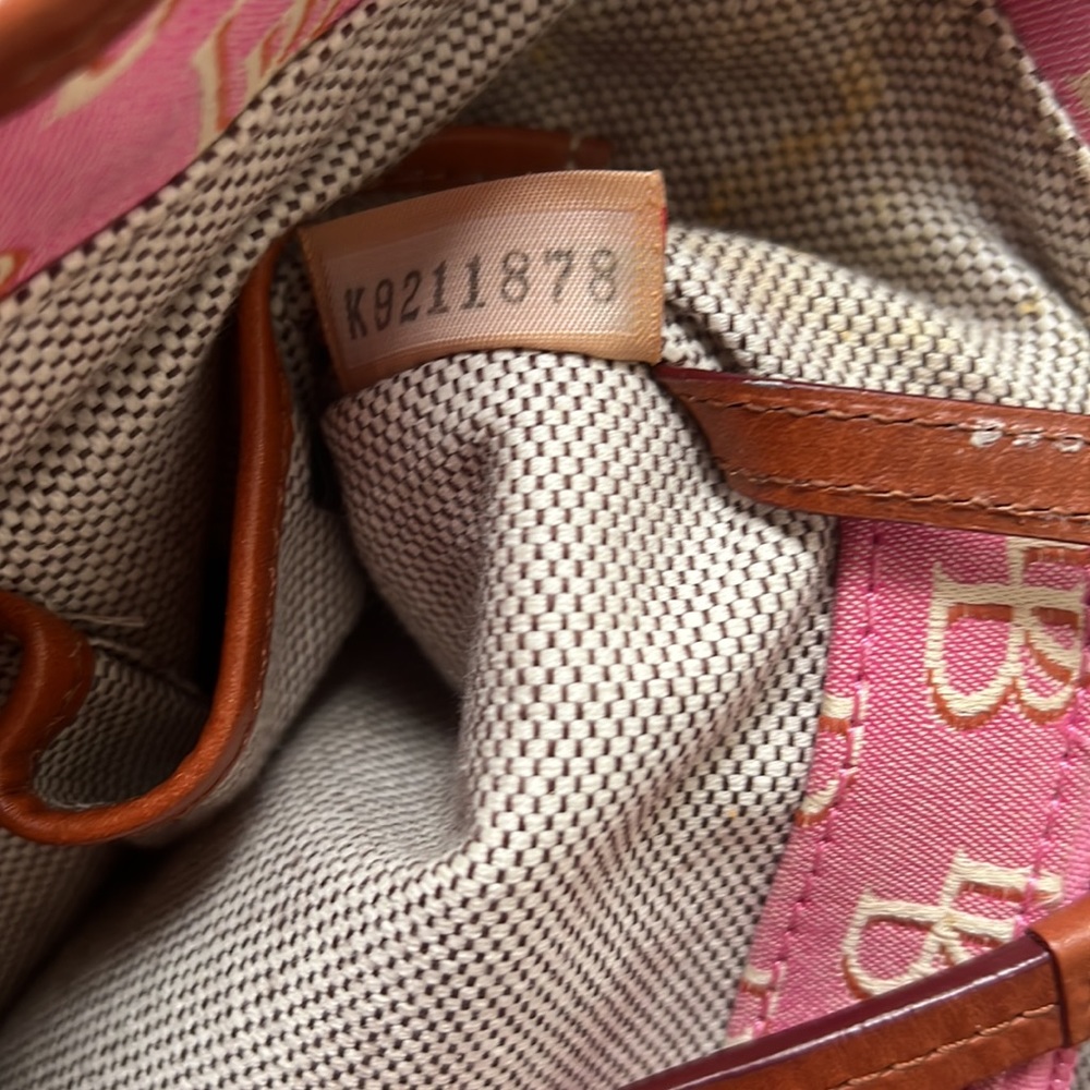 Dooney & BOURKE Pink Signature Canvas/Leather Trim Shoulder Bag - Picture 6 of 8
